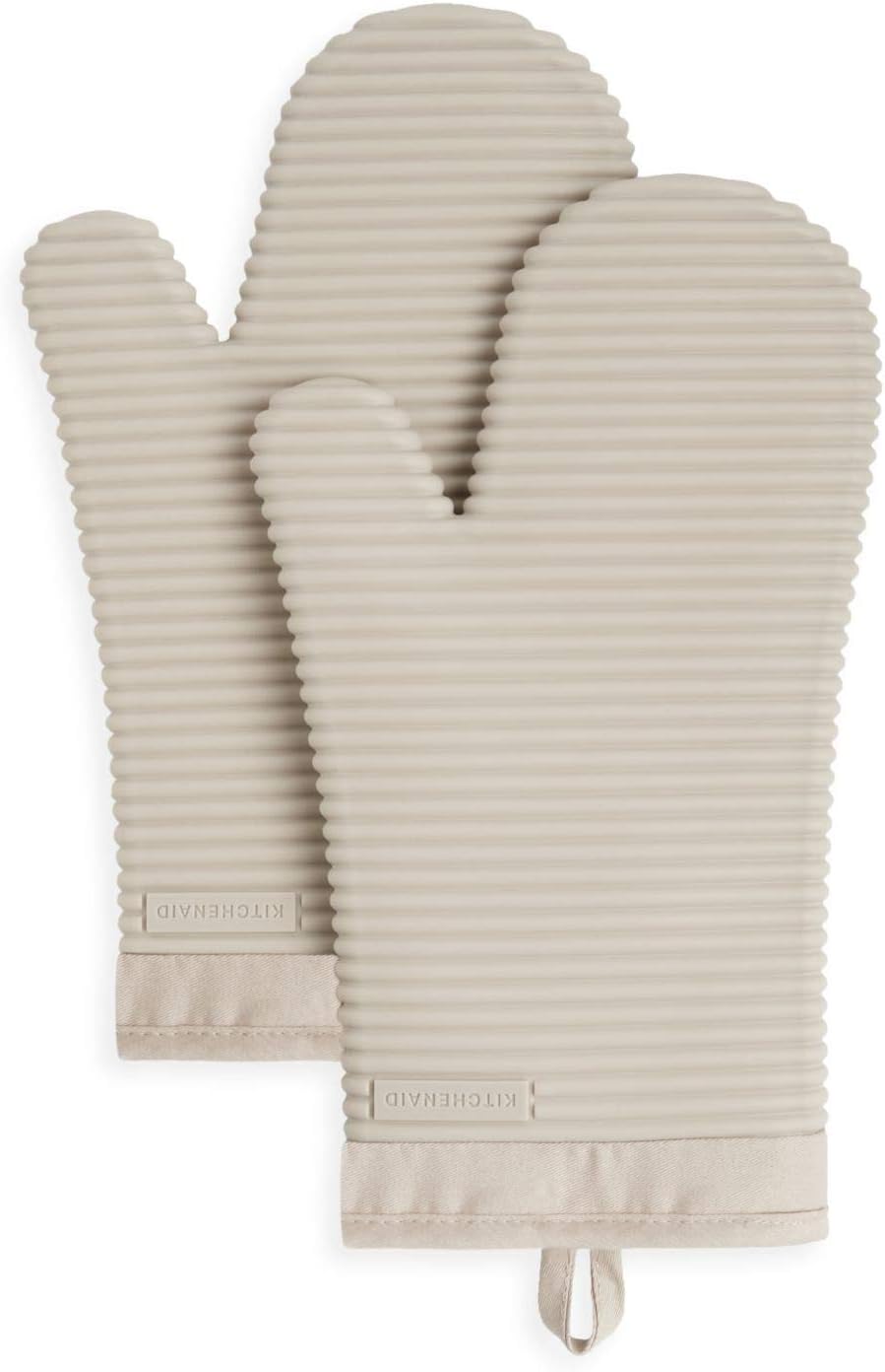 Ribbed Soft Silicone Oven Mitt Set