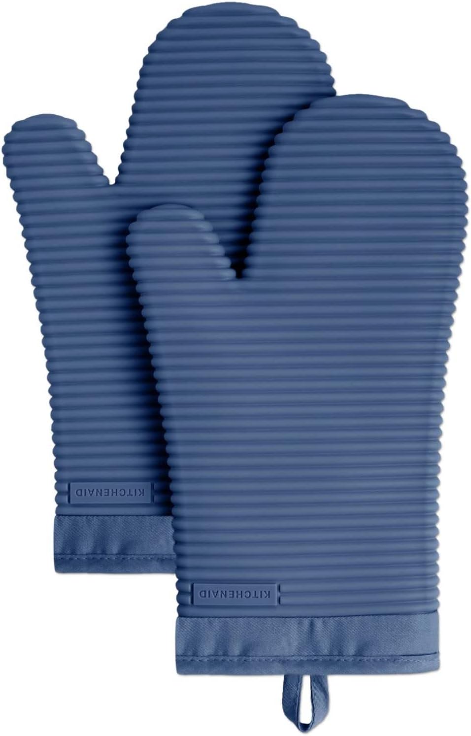 Ribbed Soft Silicone Oven Mitt Set