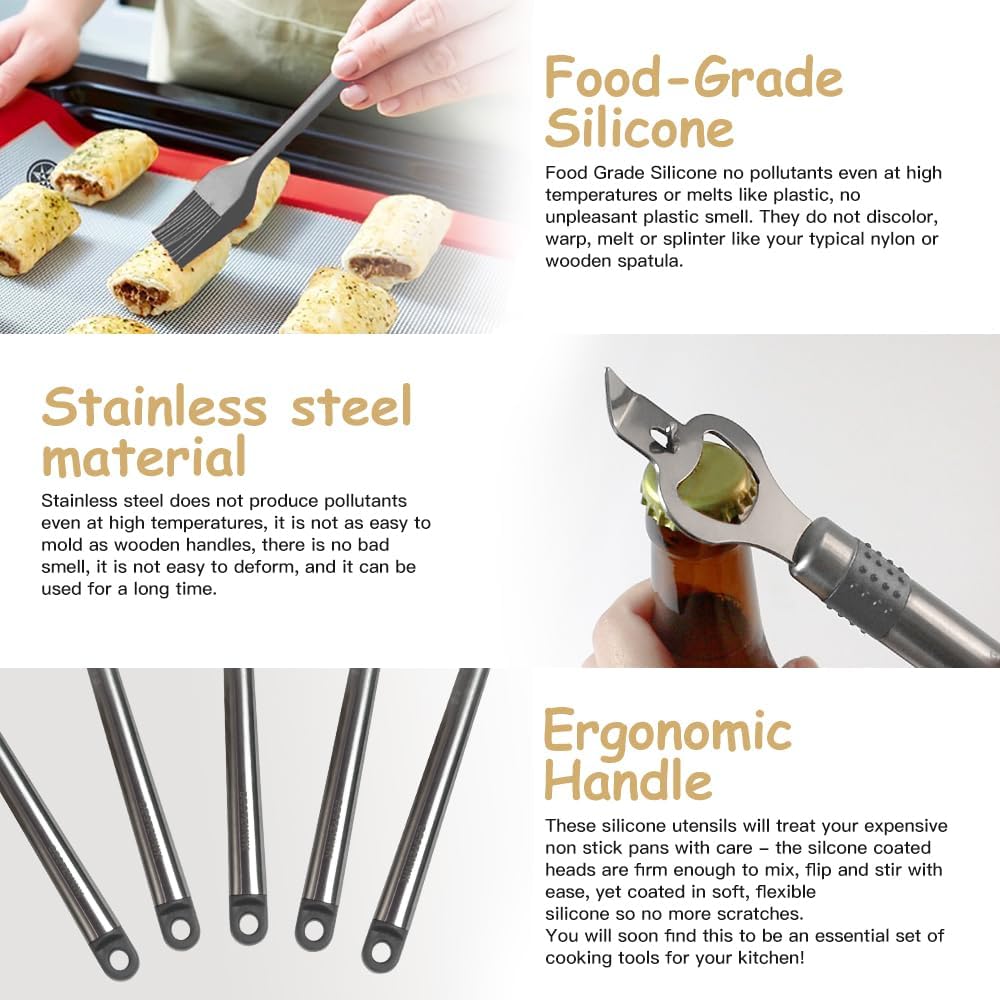 Kitchen Utensil Set-Silicone Cooking