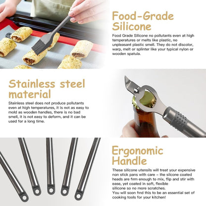 Kitchen Utensil Set-Silicone Cooking