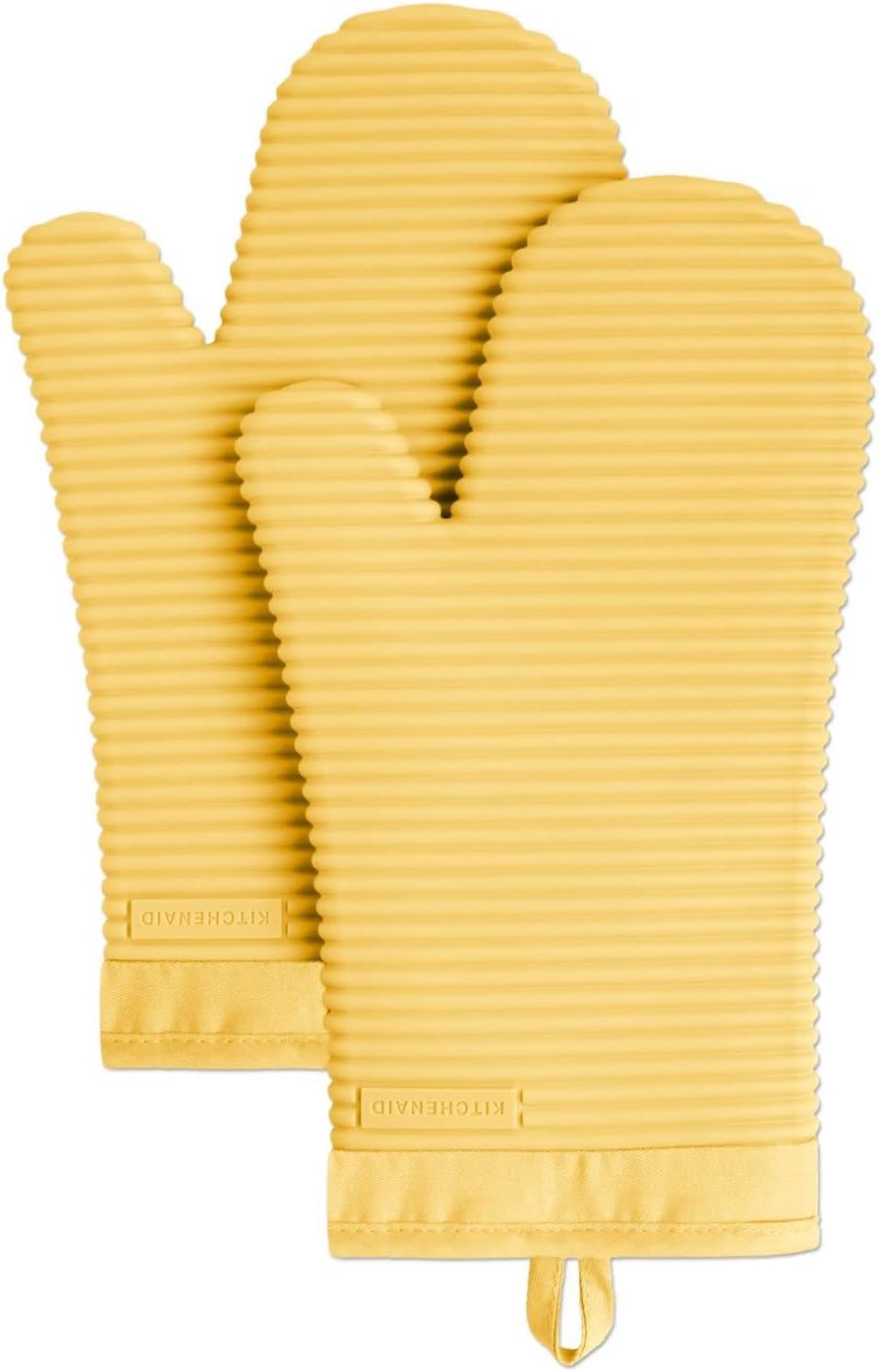 Ribbed Soft Silicone Oven Mitt Set