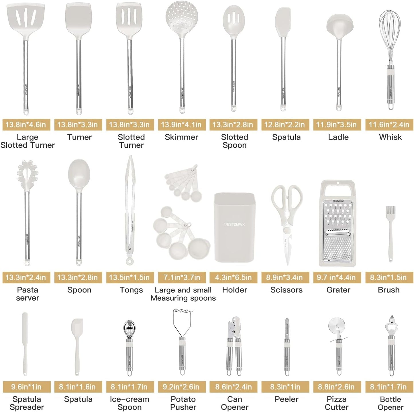 Kitchen Utensil Set-Silicone Cooking