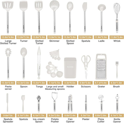 Kitchen Utensil Set-Silicone Cooking