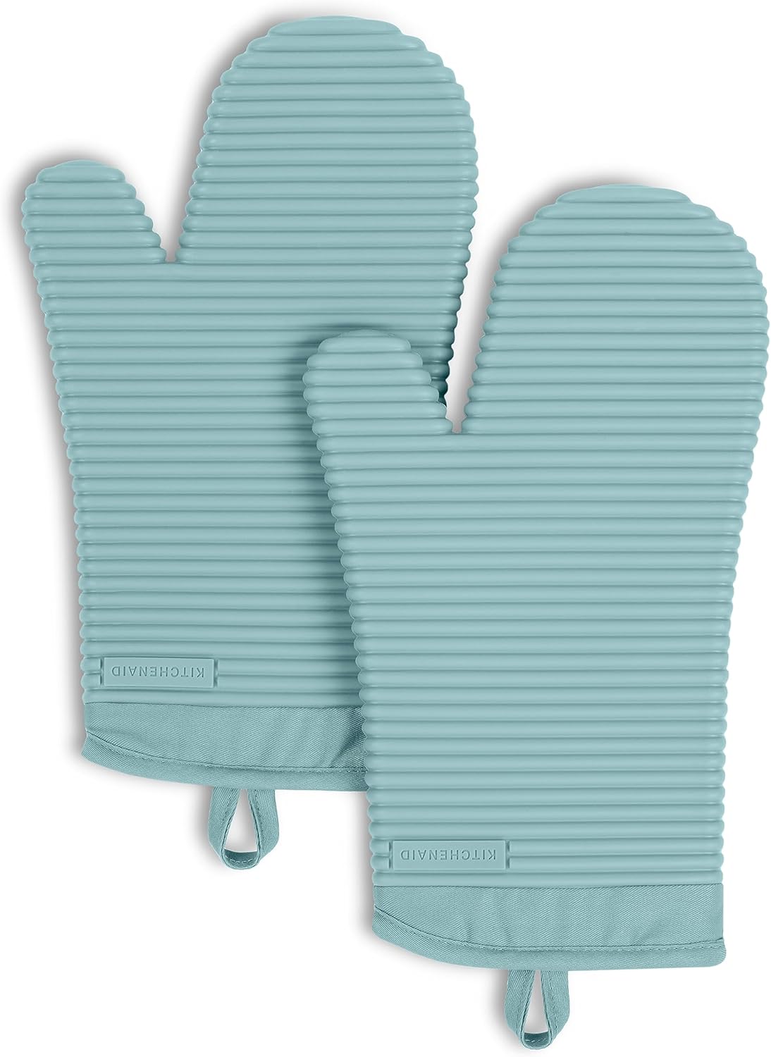 Ribbed Soft Silicone Oven Mitt Set