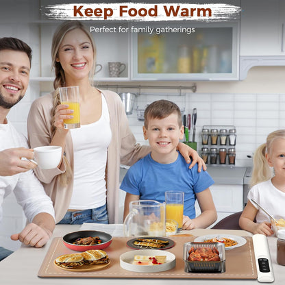 Portable Electric Food Warming Tray with Graphene Heating