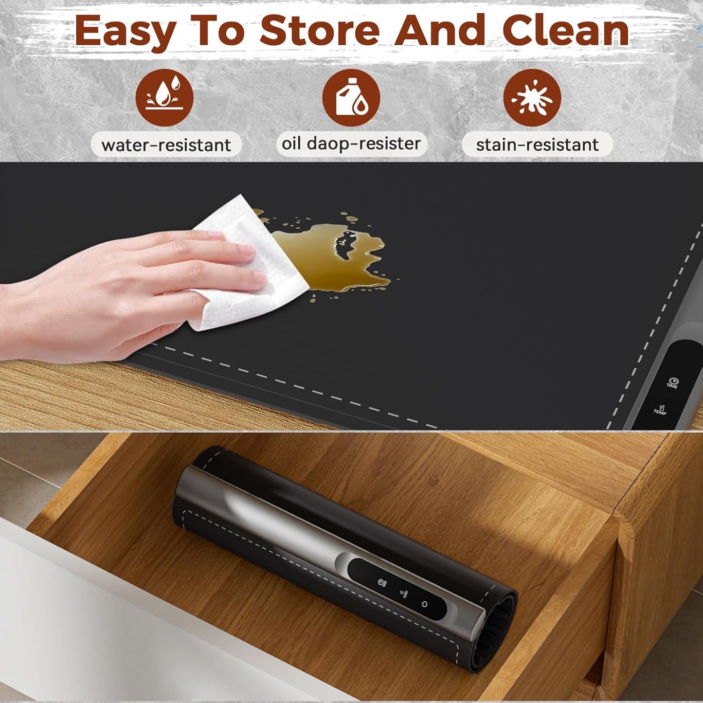Portable Electric Food Warming Tray with Graphene Heating