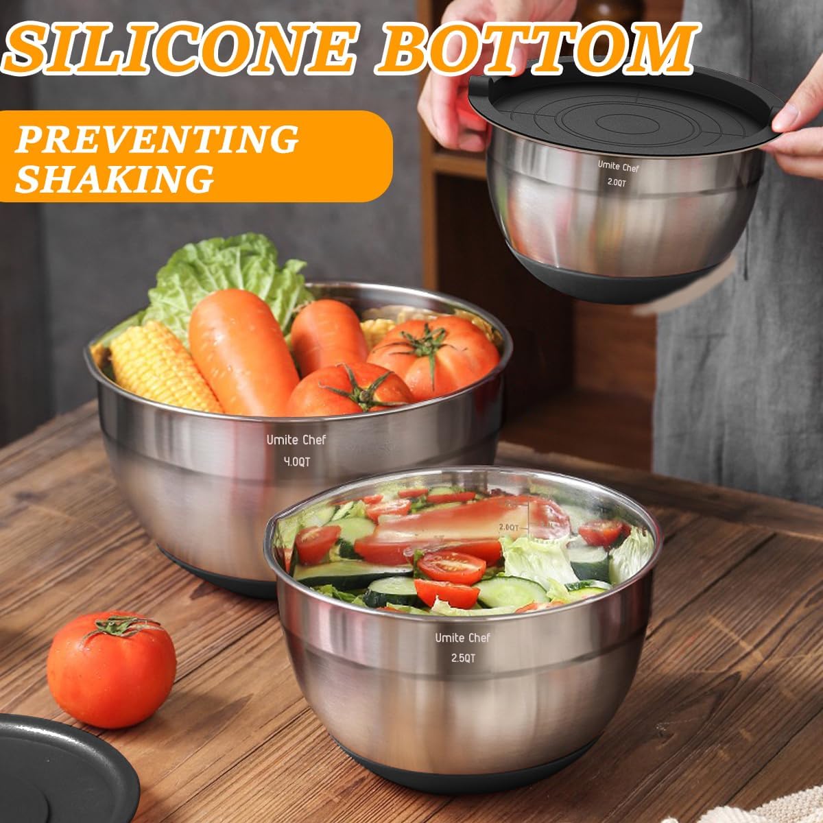 Mixing Bowls with Airtight Lids Set