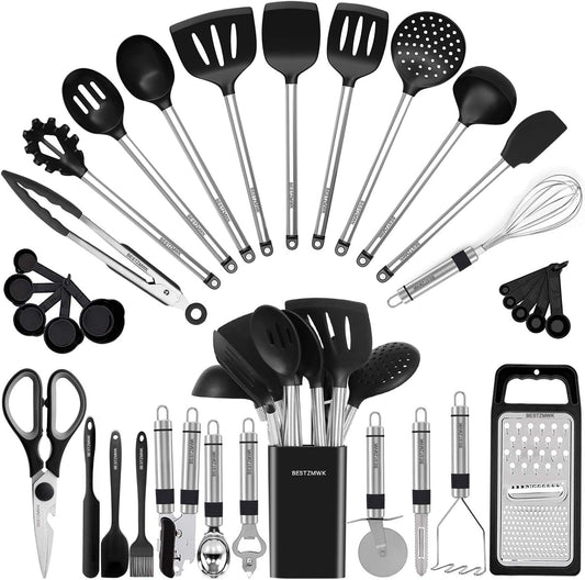Kitchen Utensil Set-Silicone Cooking