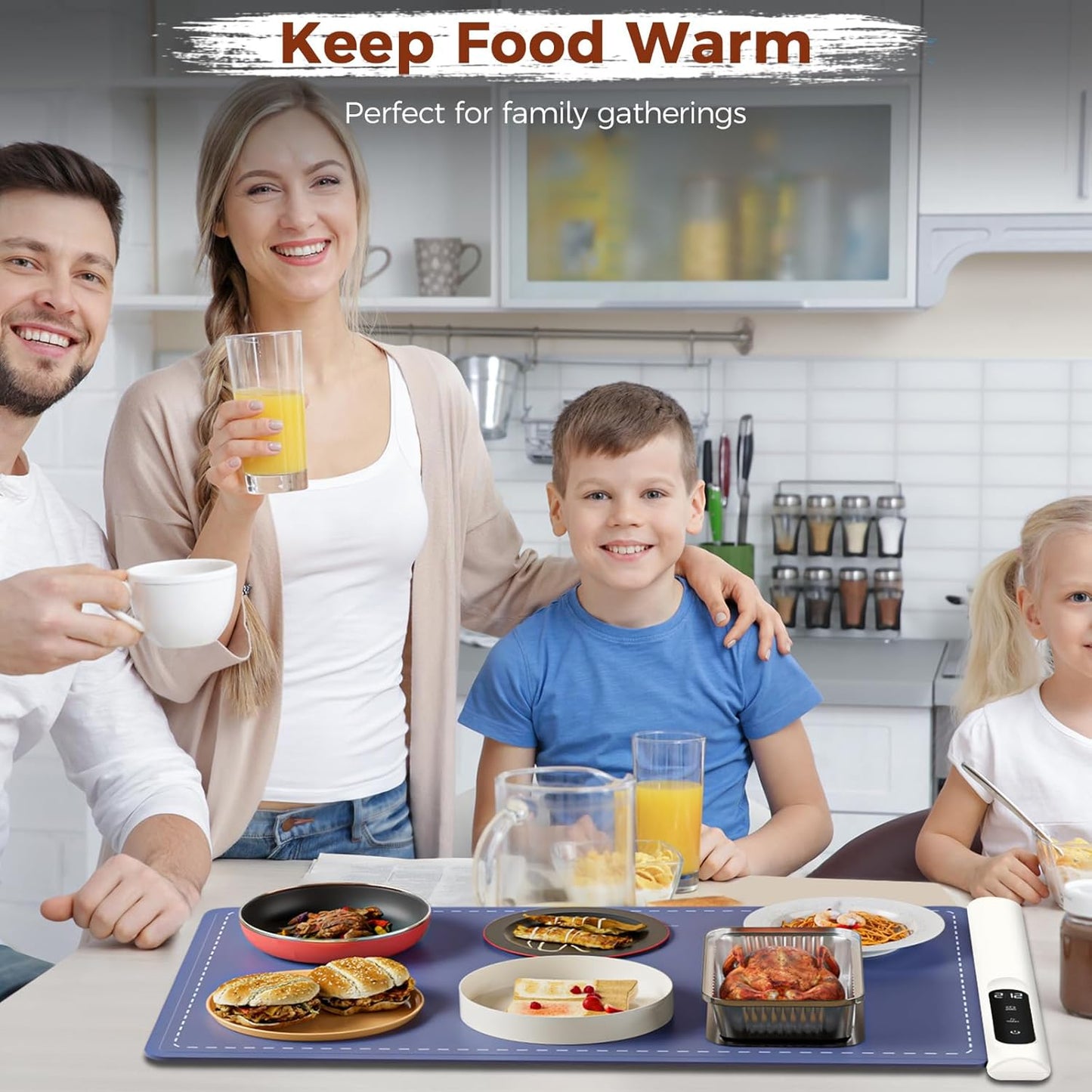 Portable Electric Food Warming Tray with Graphene Heating