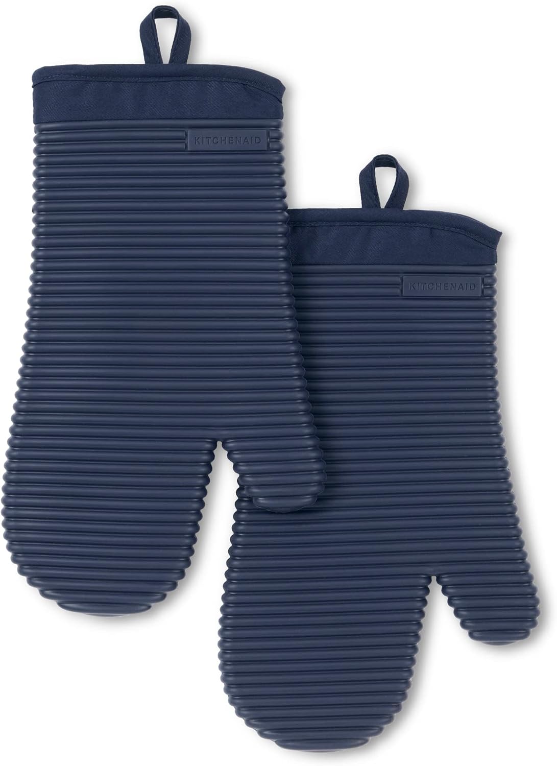 Ribbed Soft Silicone Oven Mitt Set