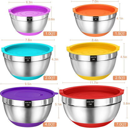 Mixing Bowls with Airtight Lids Set