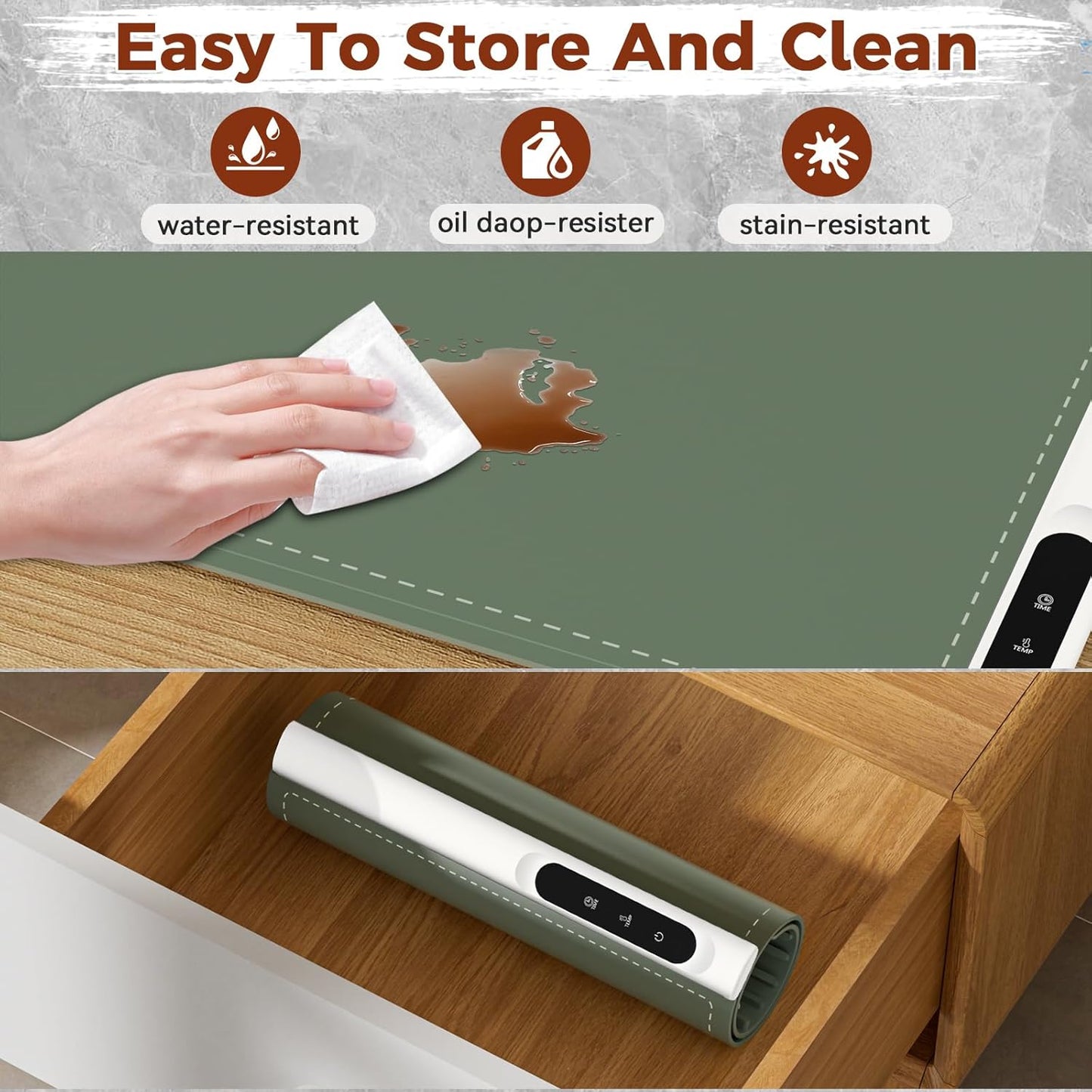 Portable Electric Food Warming Tray with Graphene Heating