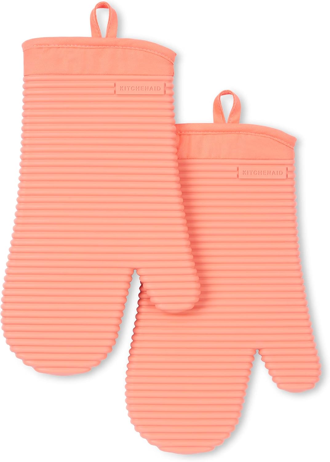 Ribbed Soft Silicone Oven Mitt Set