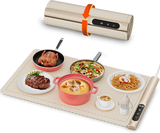 Portable Electric Food Warming Tray with Graphene Heating