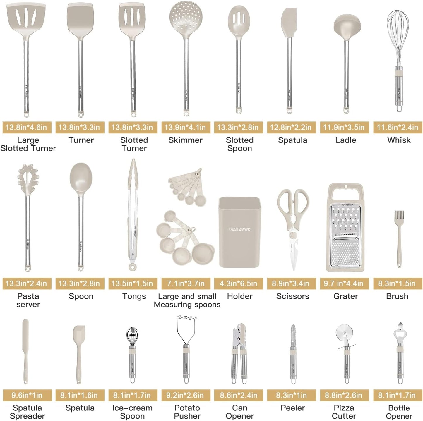 Kitchen Utensil Set-Silicone Cooking