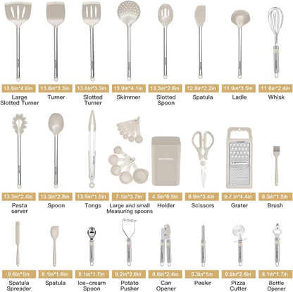 Kitchen Utensil Set-Silicone Cooking