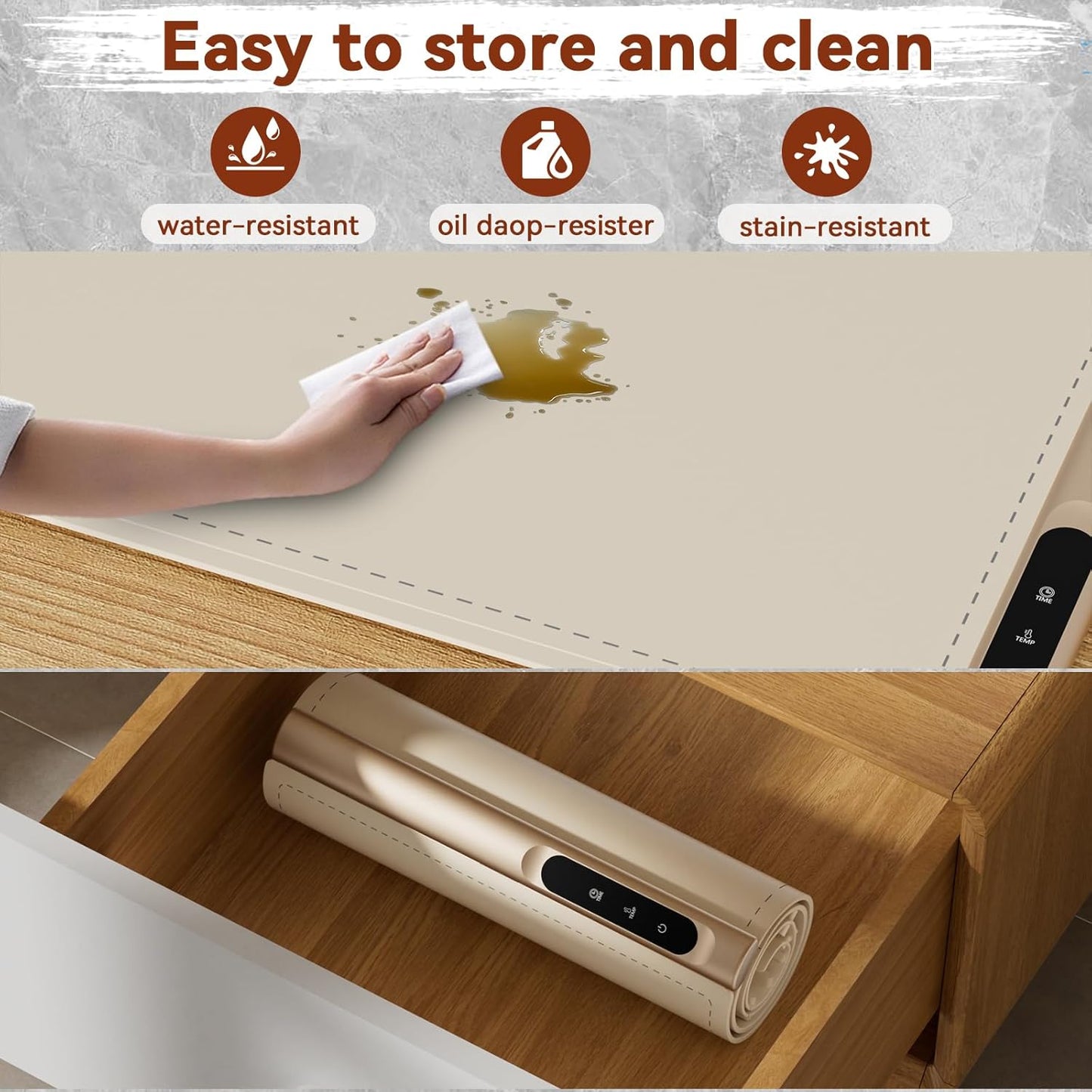 Portable Electric Food Warming Tray with Graphene Heating