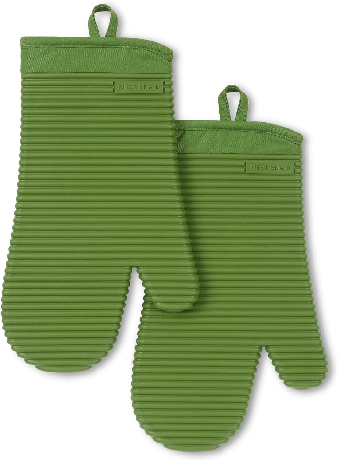 Ribbed Soft Silicone Oven Mitt Set