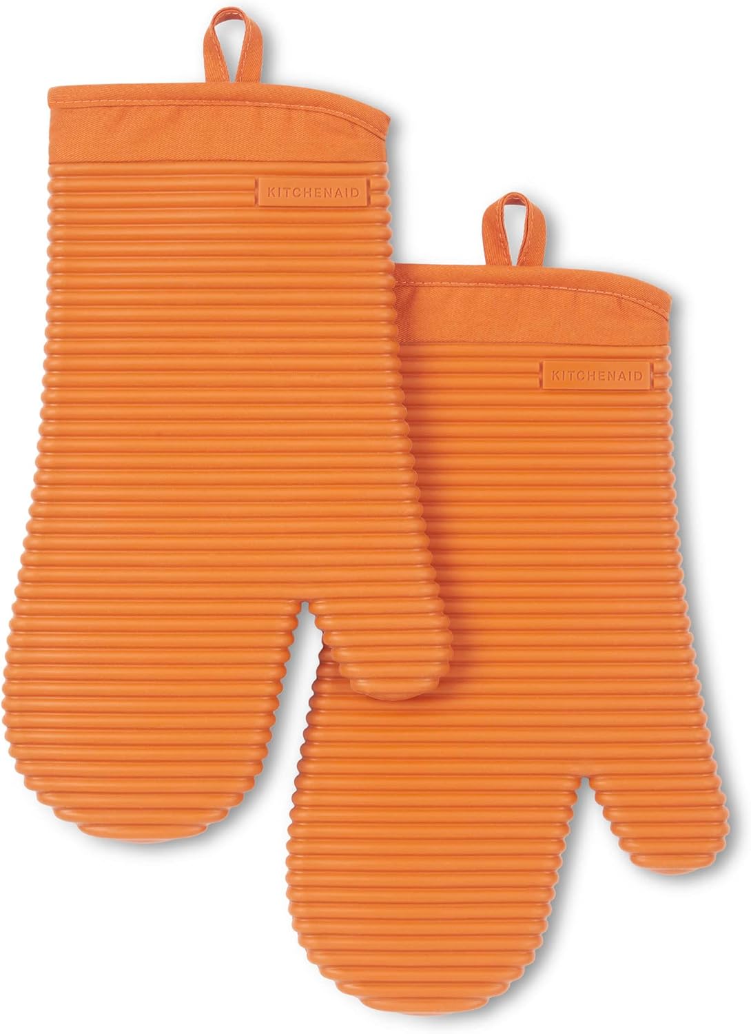 Ribbed Soft Silicone Oven Mitt Set