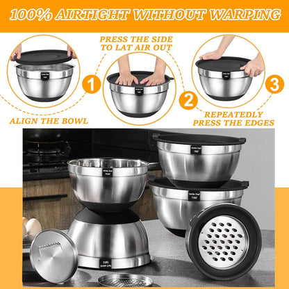 Mixing Bowls with Airtight Lids Set