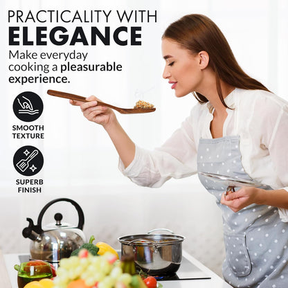 Smooth Finish Teak Wooden Utensils for Cooking
