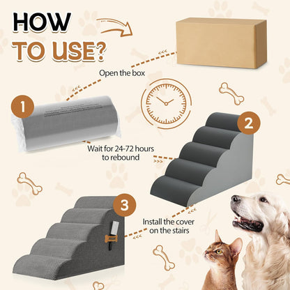 Dog Stairs Ramp for Beds Couches