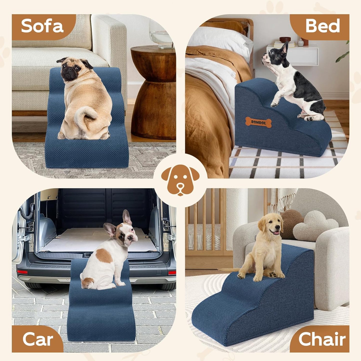 Dog Stairs Ramp for Beds Couches