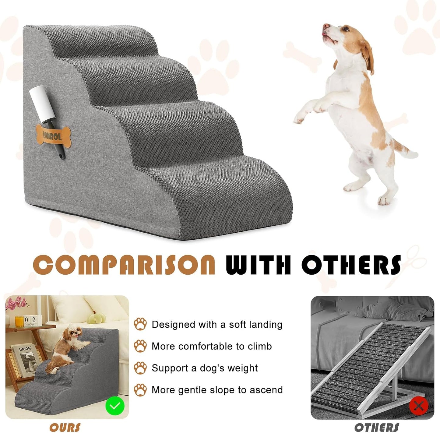 Dog Stairs Ramp for Beds Couches
