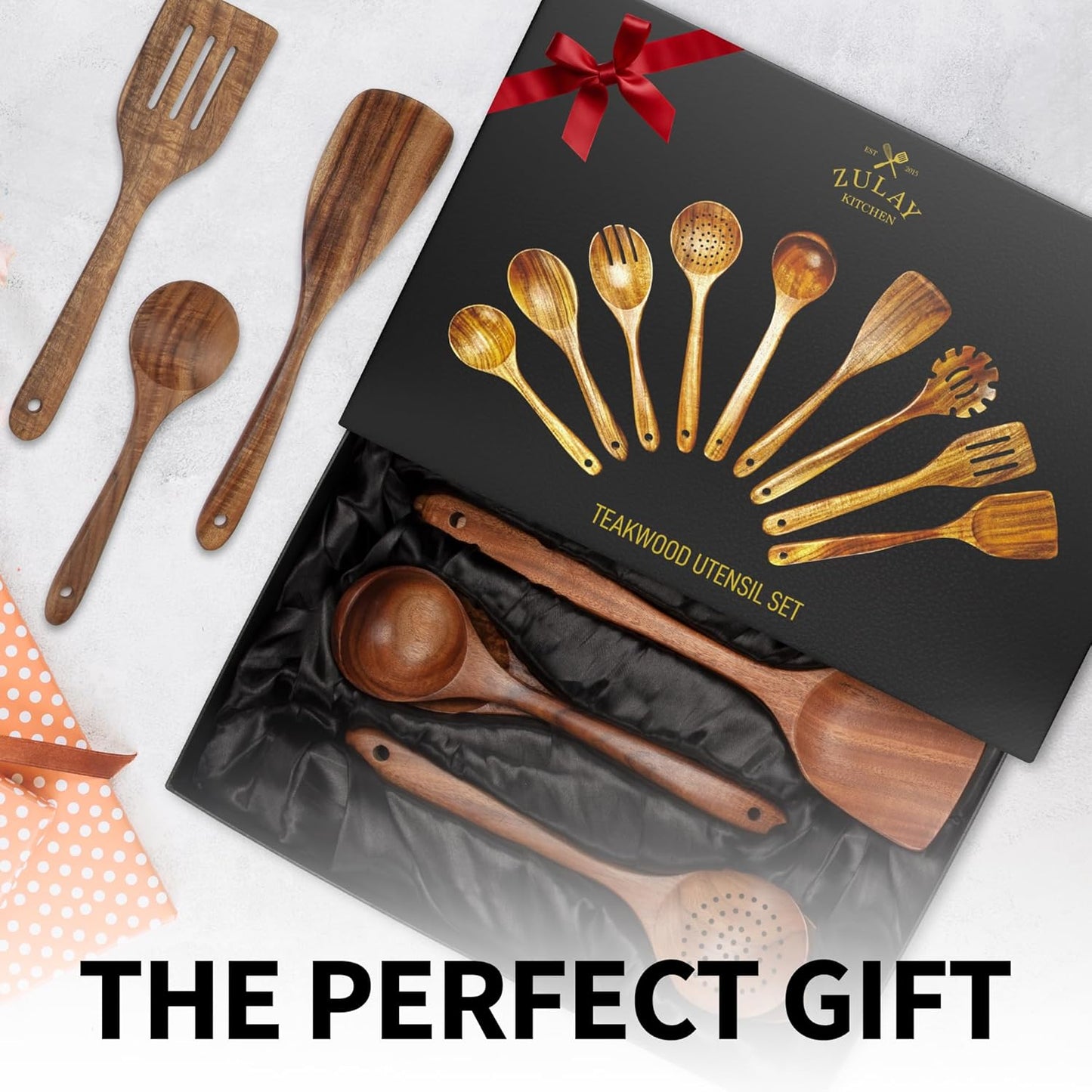 Smooth Finish Teak Wooden Utensils for Cooking