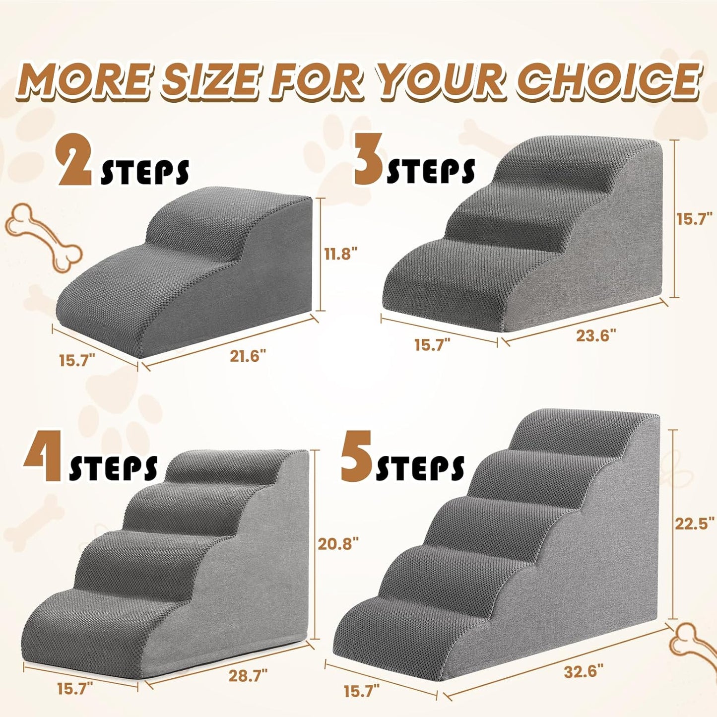 Dog Stairs Ramp for Beds Couches
