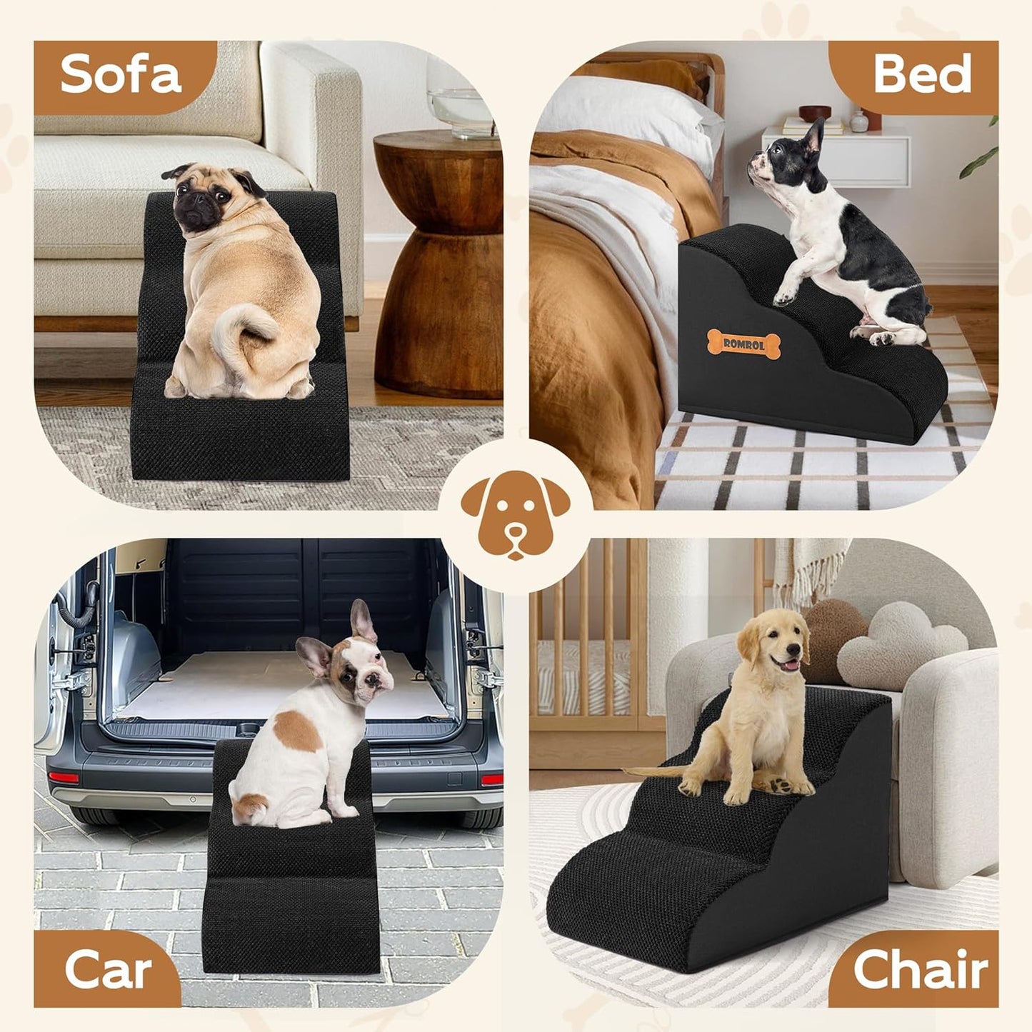 Dog Stairs Ramp for Beds Couches