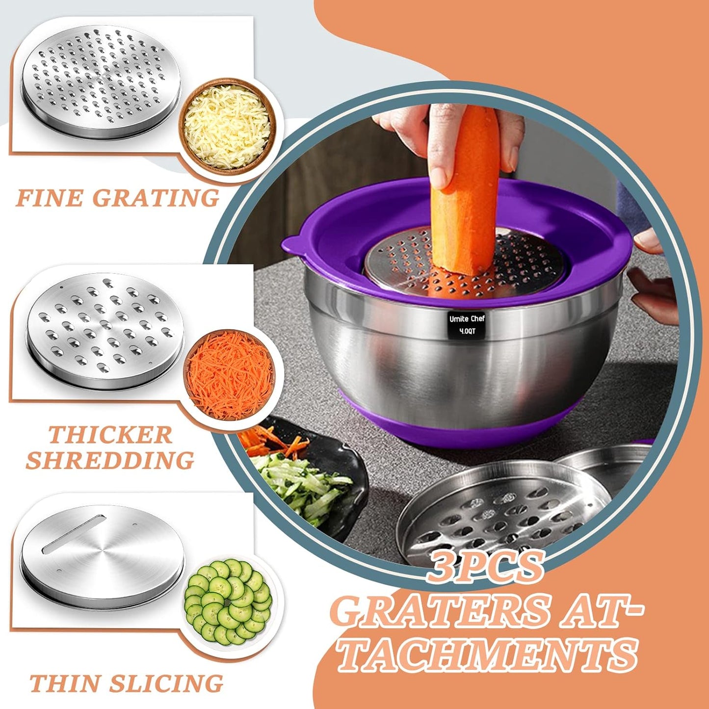 Mixing Bowls with Airtight Lids Set
