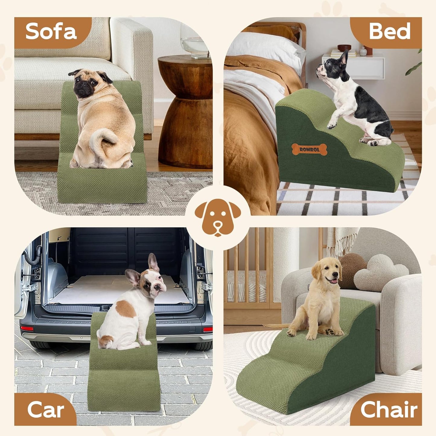 Dog Stairs Ramp for Beds Couches